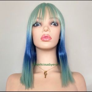 Bob wig ombré with bangs straight